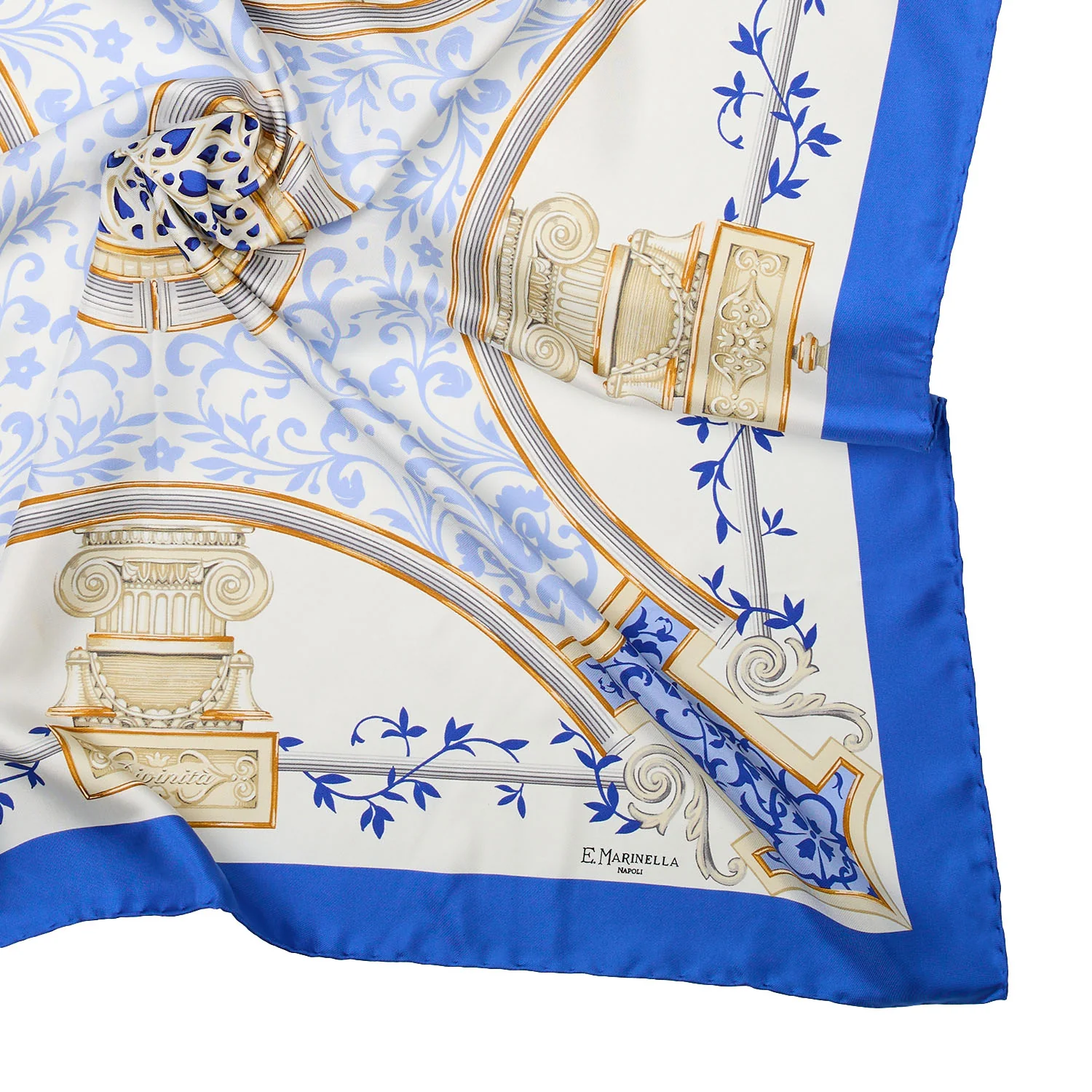 POWDER BLUE SILK SCARF 90 - Image 4