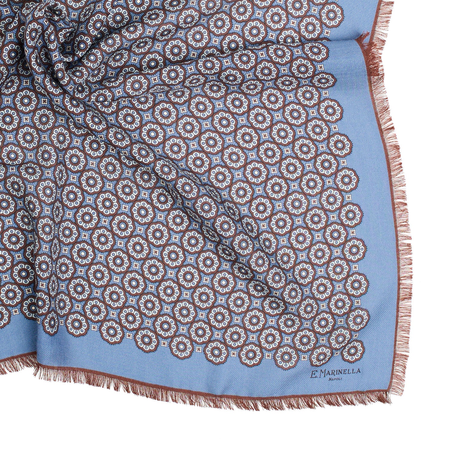 POWDER BLUE WOOL, CASHMERE AND SILK SCARF 65 - Image 4