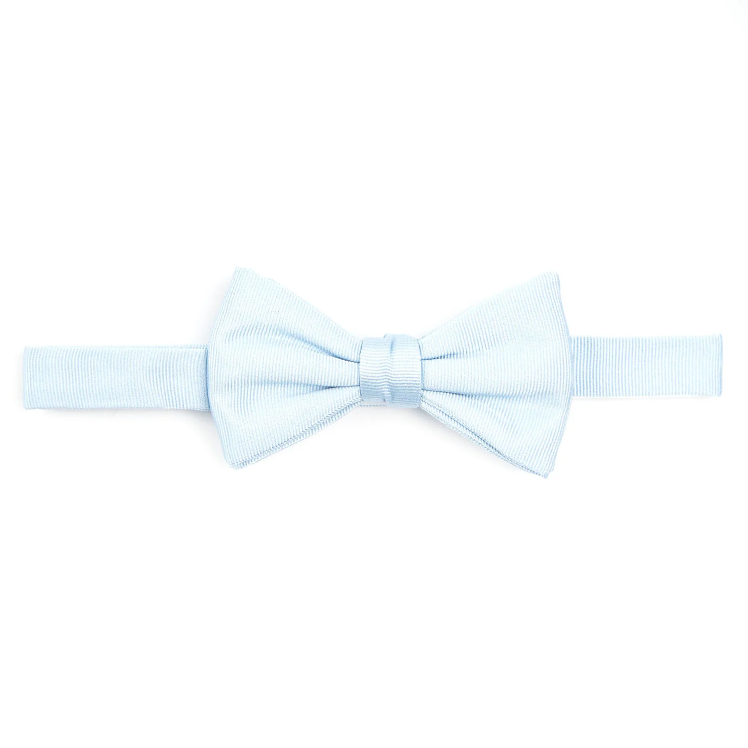 LIGHT BLUE PRE-KNOTTED SILK BOWTIE - Image 3