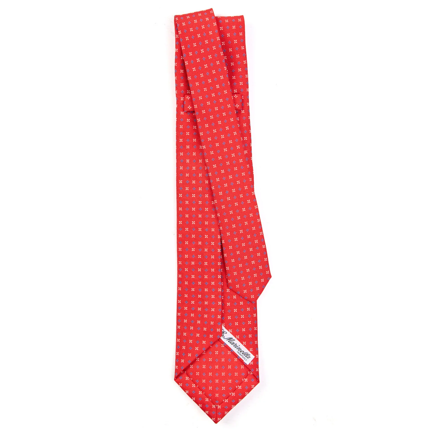 RED 7 FOLD SARTORIAL SILK TIE - Image 3