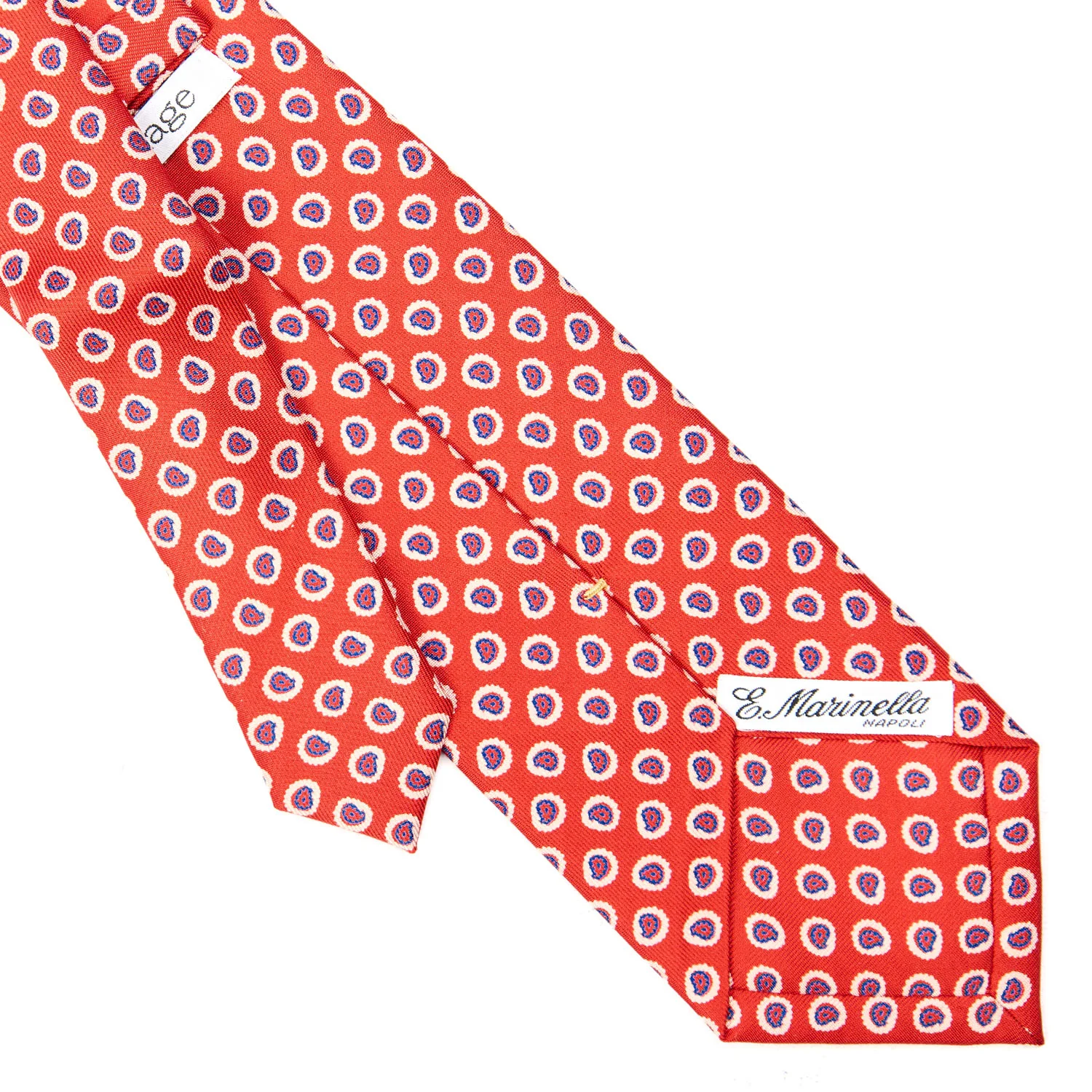 RED EXTRA LONG SILK TIE - Image 4