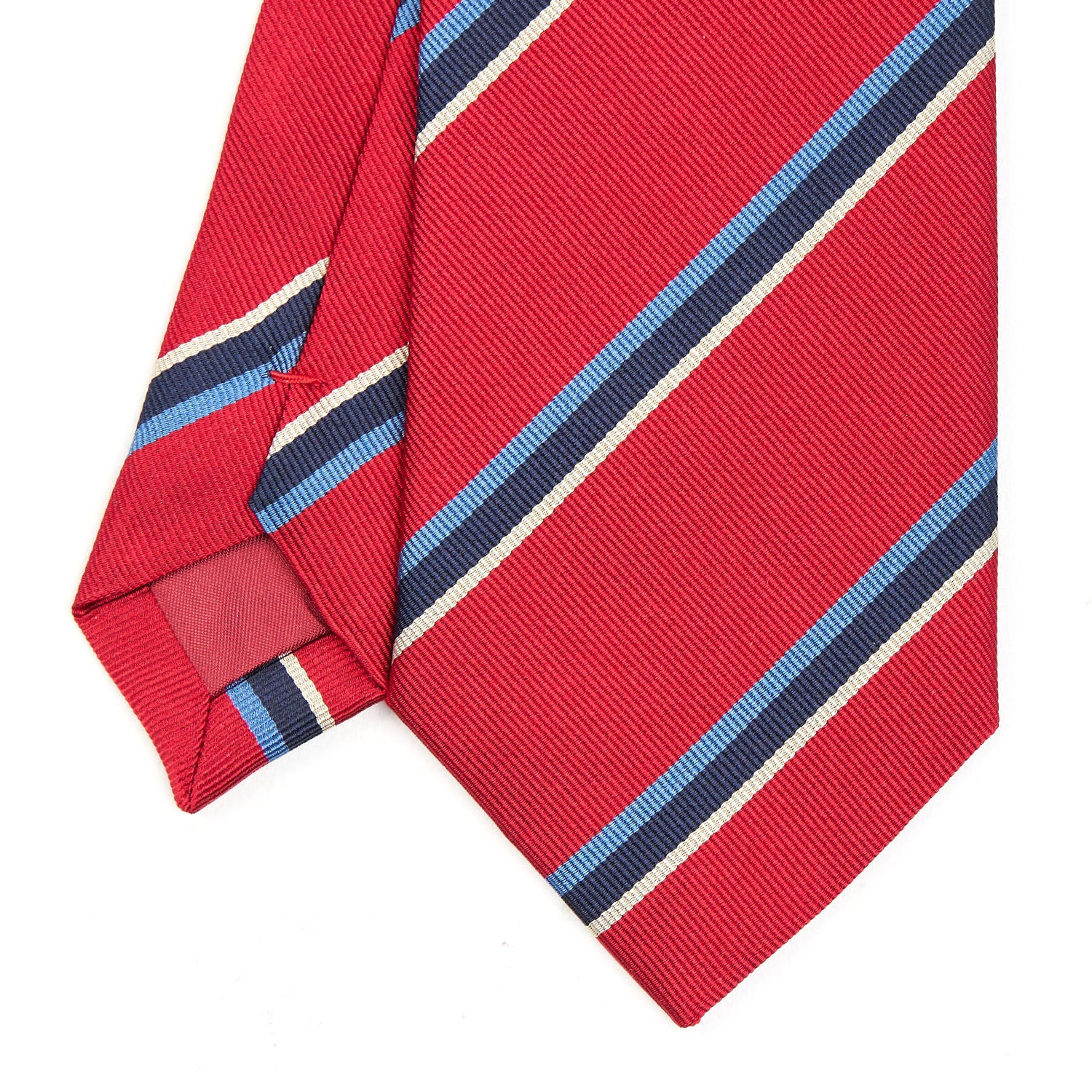 RED REGIMETAL SILK TIE