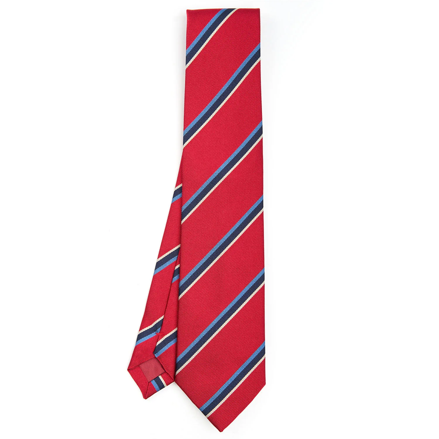 RED REGIMETAL SILK TIE - Image 2