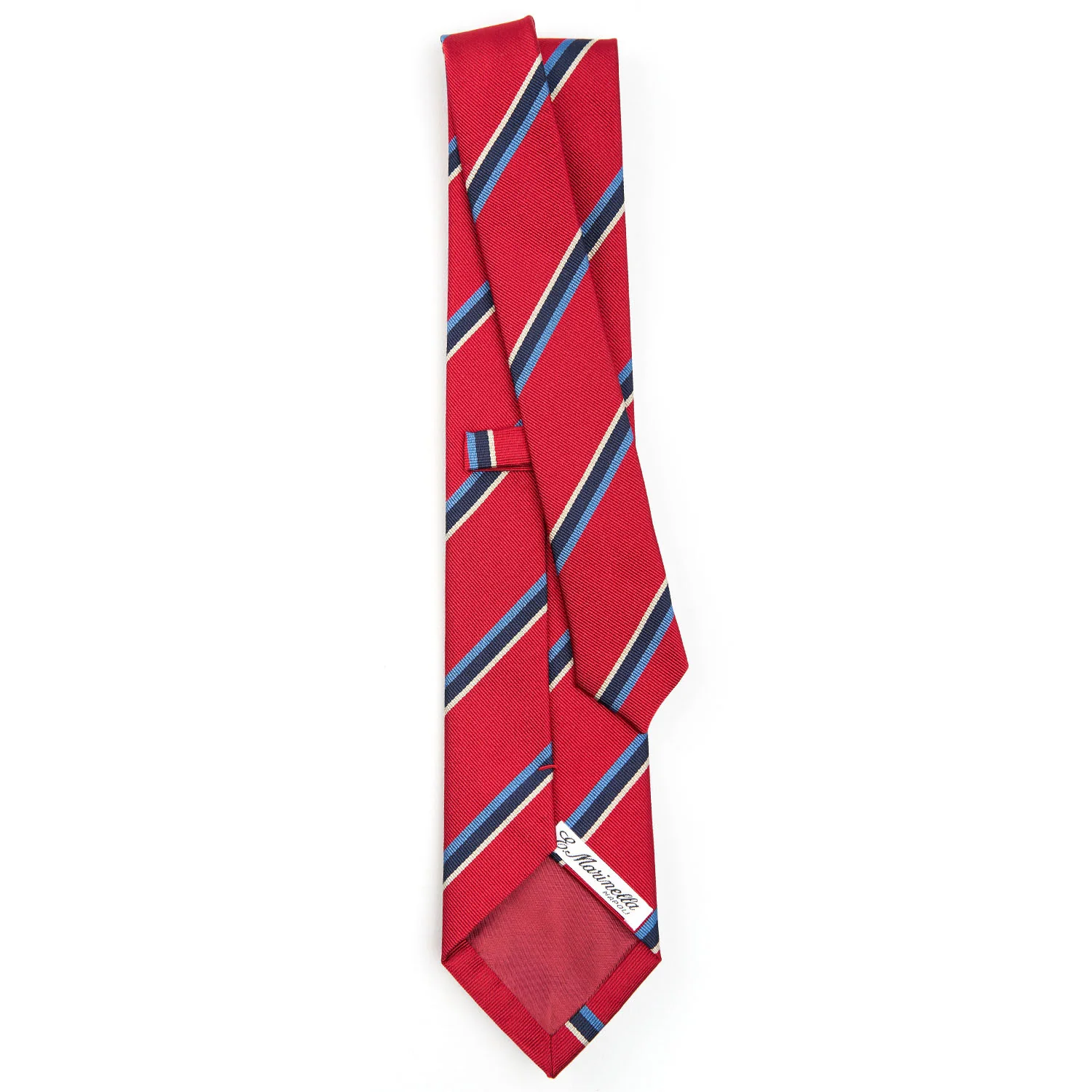 RED REGIMETAL SILK TIE - Image 3