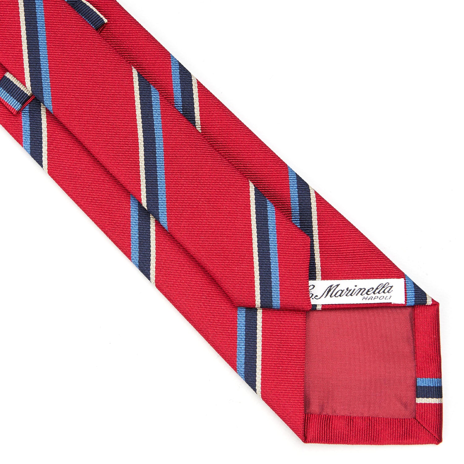 RED REGIMETAL SILK TIE - Image 4