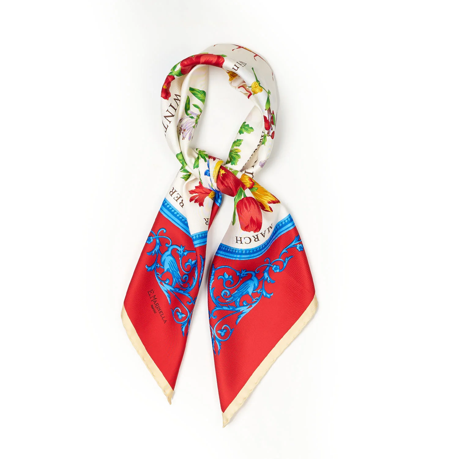 RED SILK SCARF 90 - Image 2