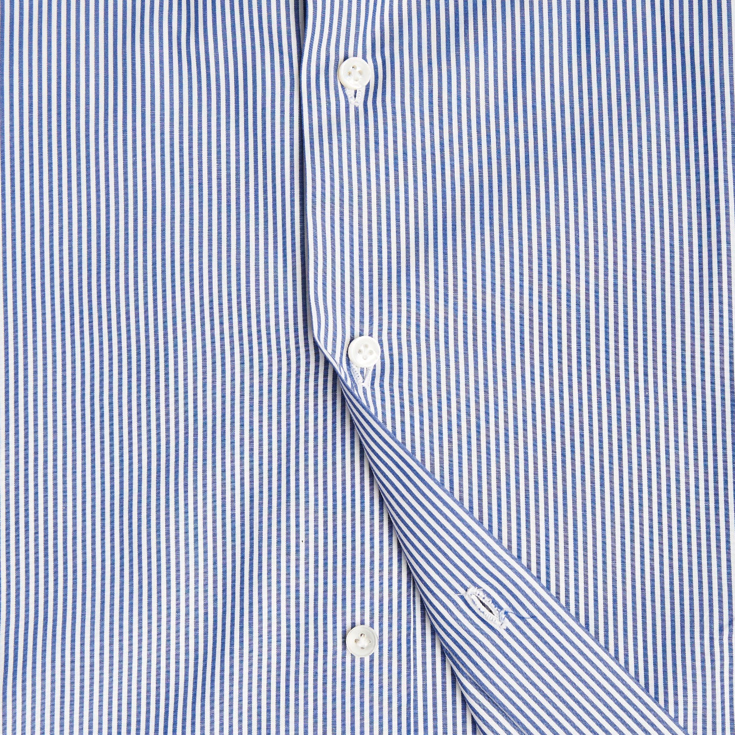 REGULAR WHITE AND BLUE STRIPED CLASSIC SHIRT - Image 7