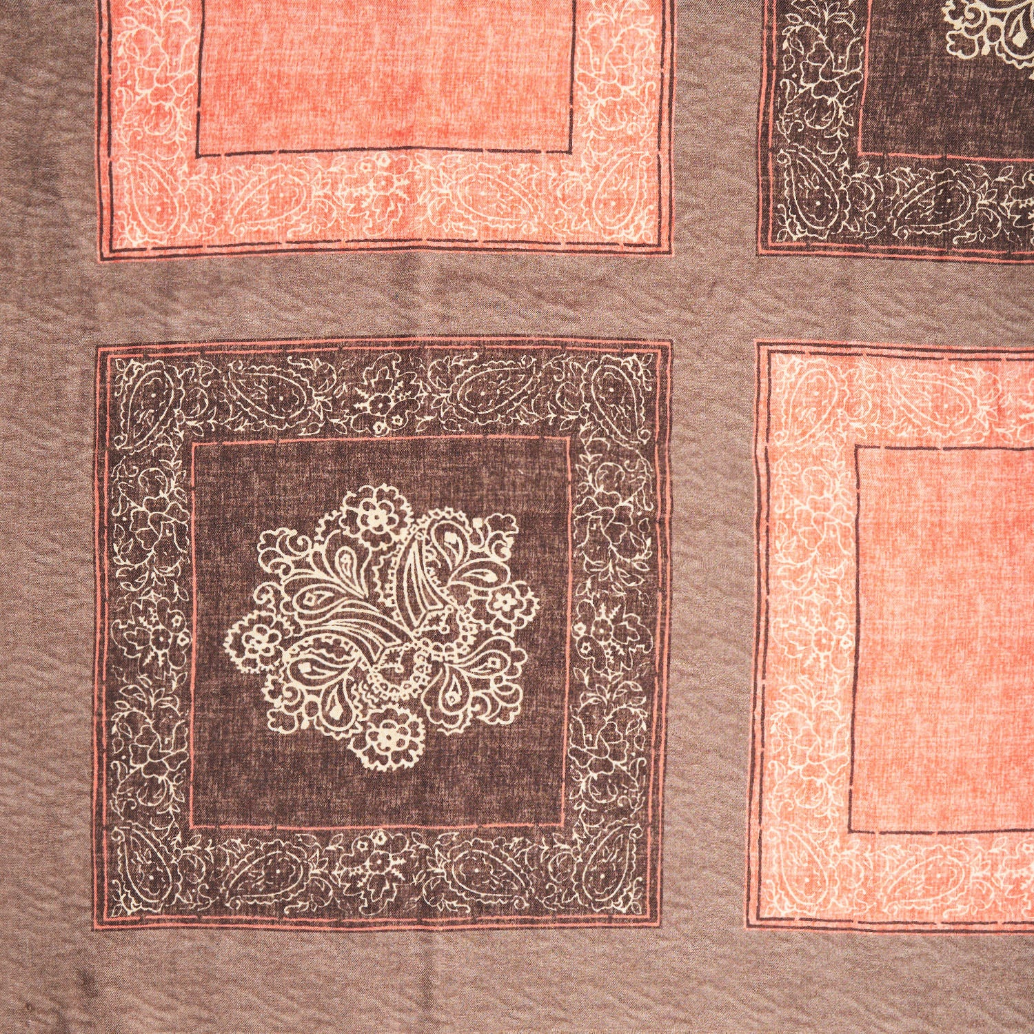 SALMON TAUPE WOOL AND SILK STOLE - Image 4