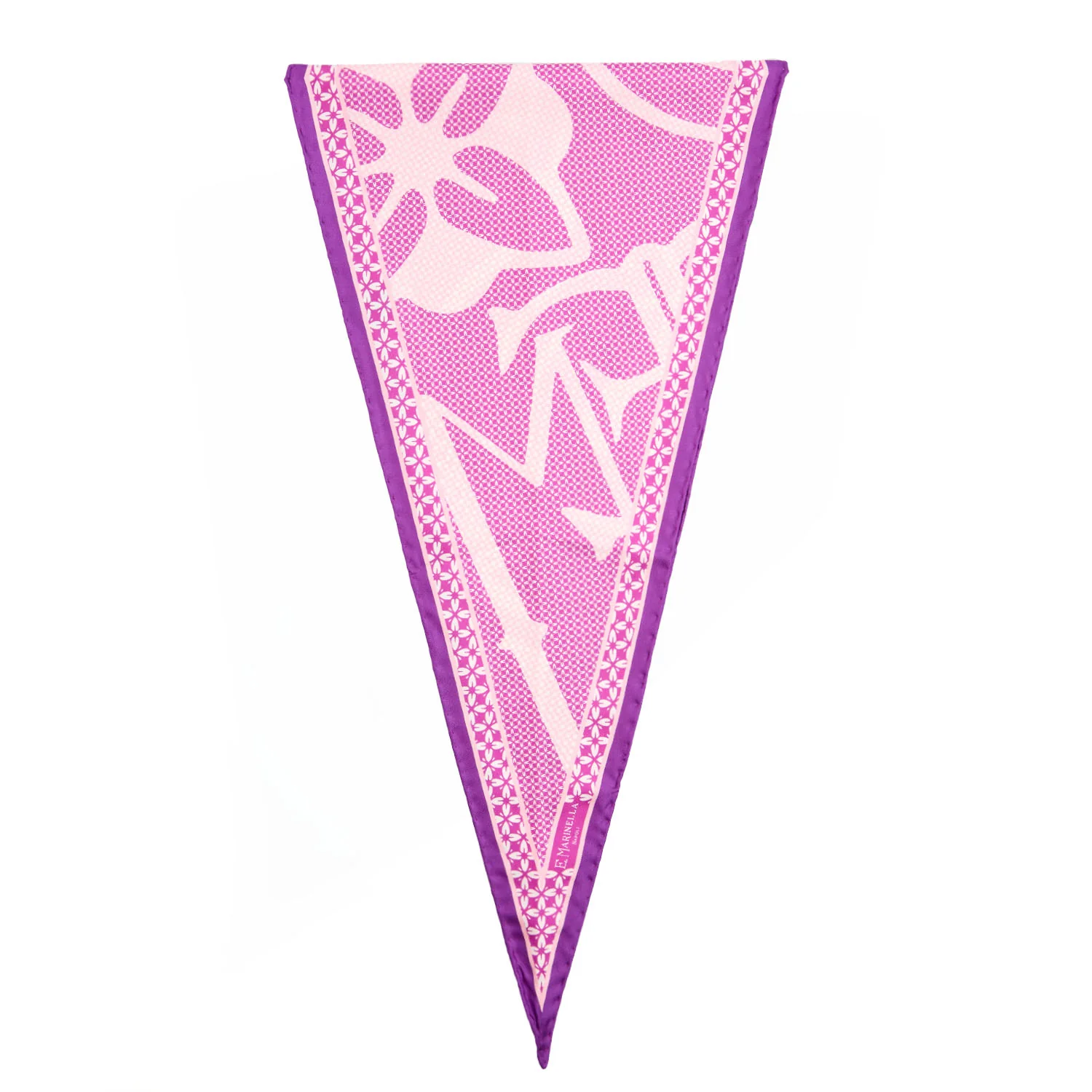 VIOLET SILK DIAMOND SHAPE SCARF - Image 3