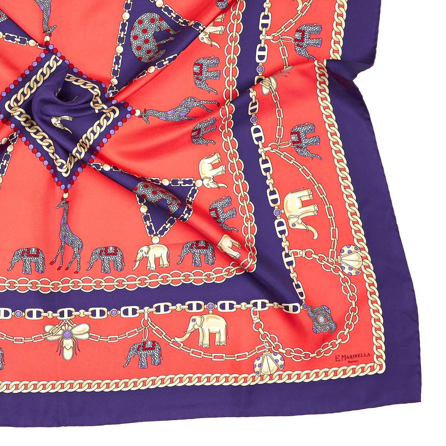 VIOLET SILK SCARF 90 - Image 4