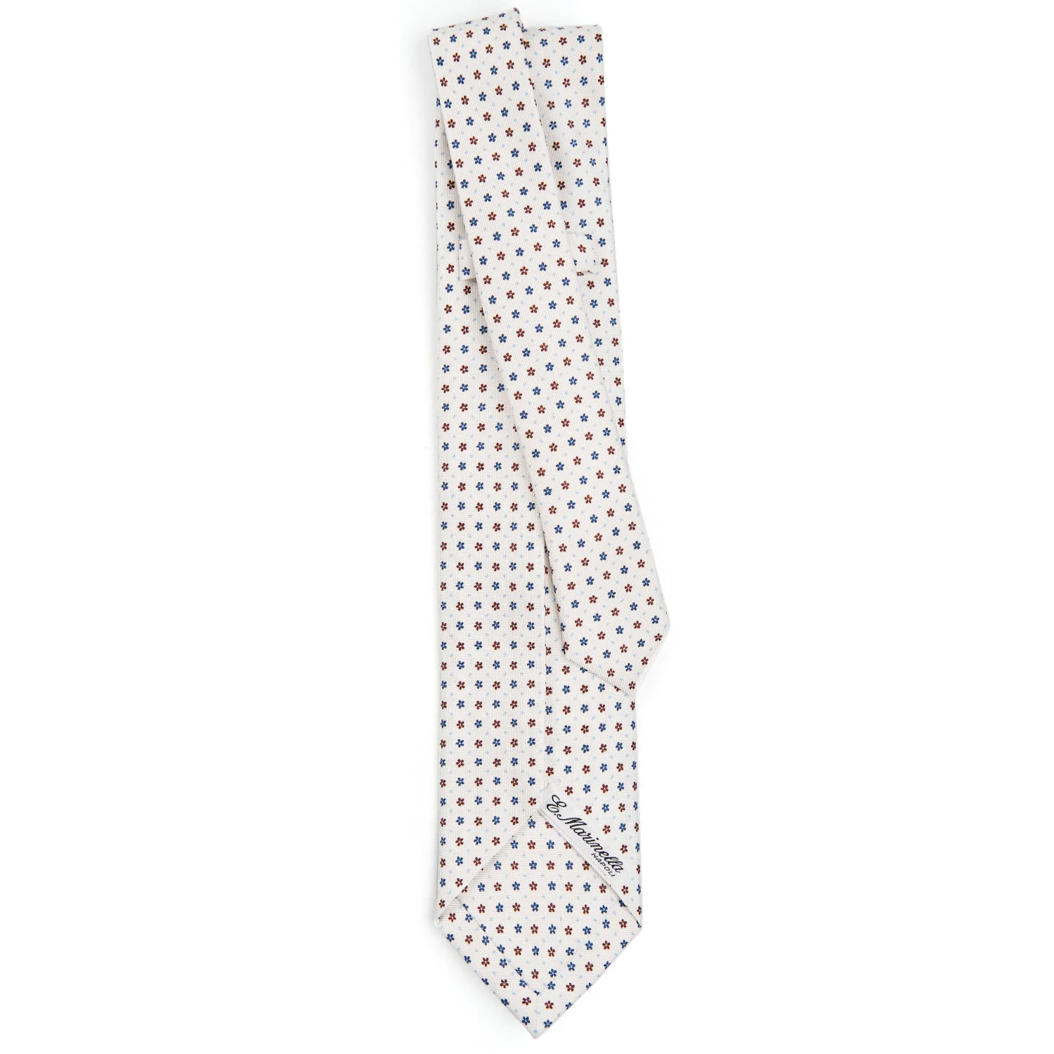 WHITE 7 FOLD SARTORIAL SILK TIE - Image 3