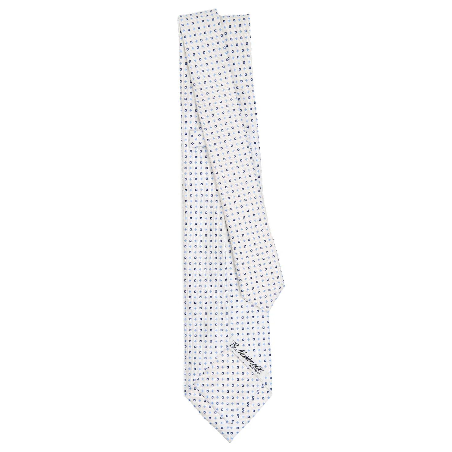 WHITE 9 FOLD SARTORIAL SILK TIE - Image 3