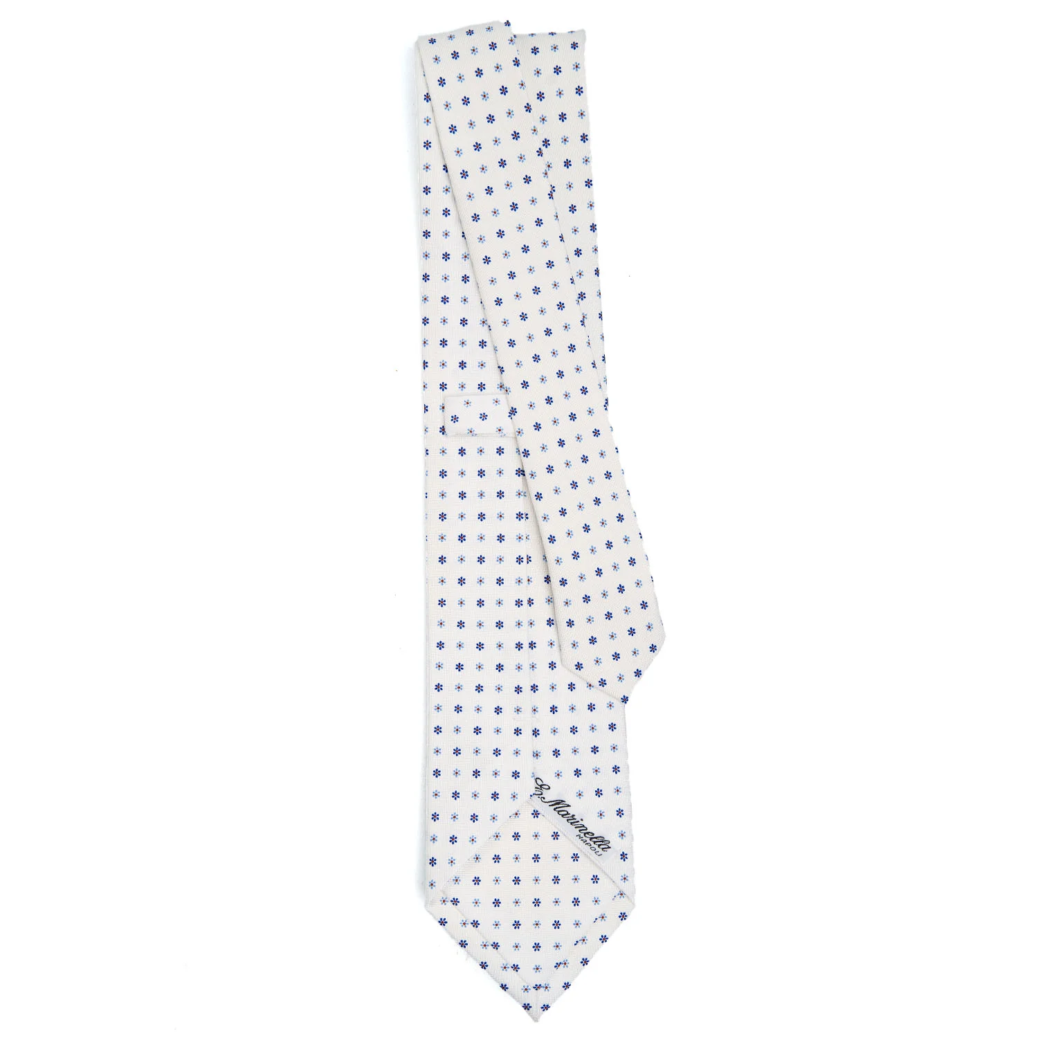WHITE CLASSIC SILK TIE - Image 3