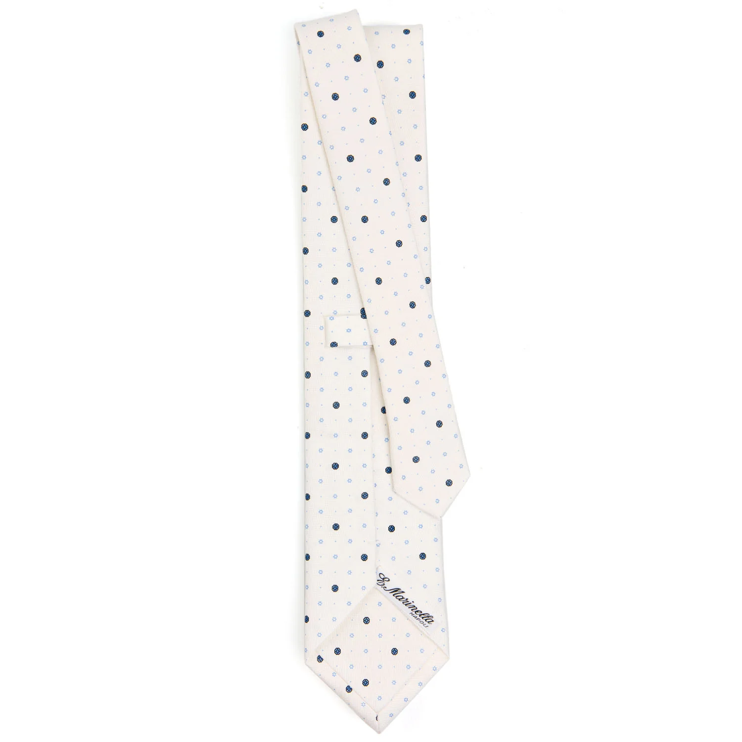WHITE CLASSIC SILK TIE - Image 3