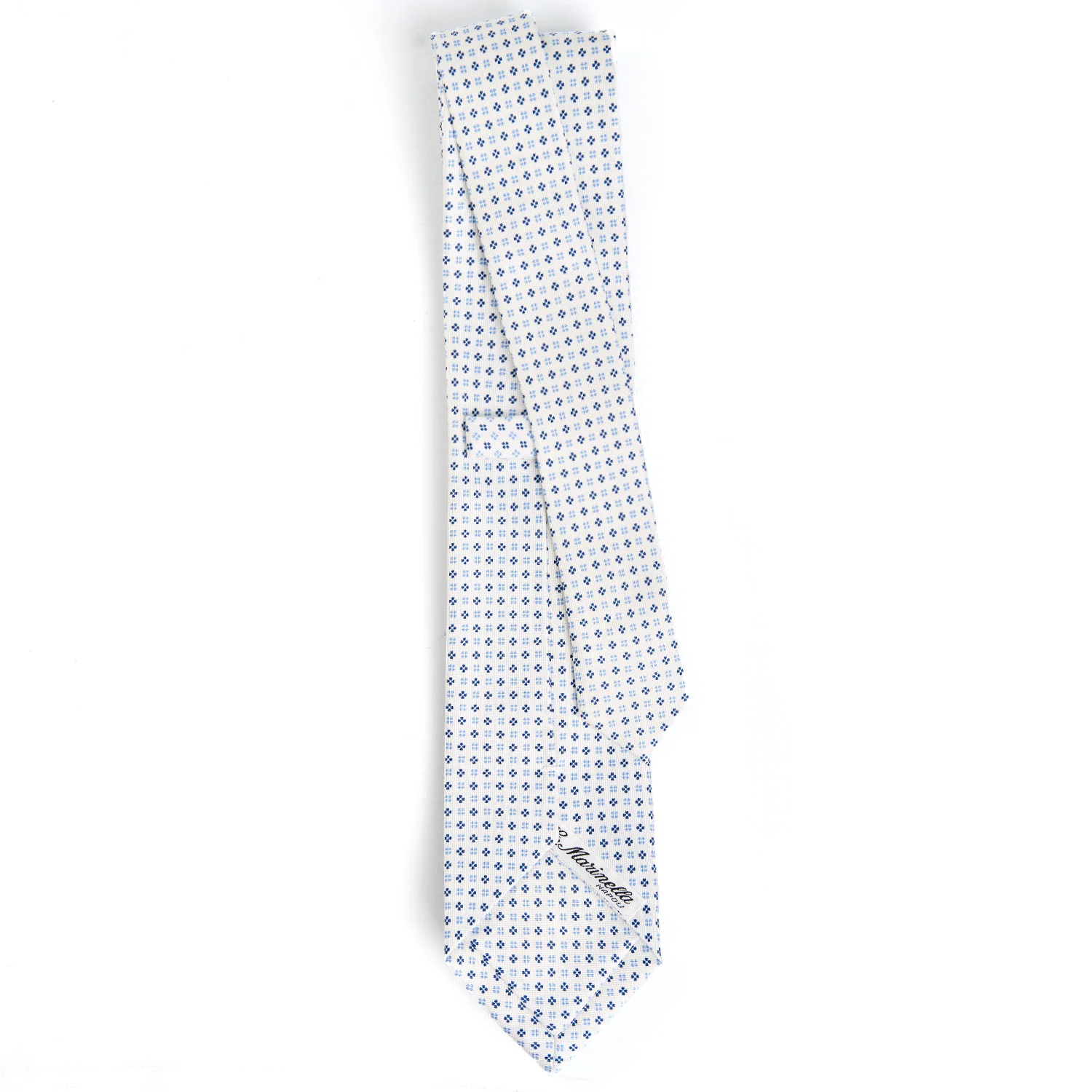 WHITE CLASSIC SILK TIE - Image 3