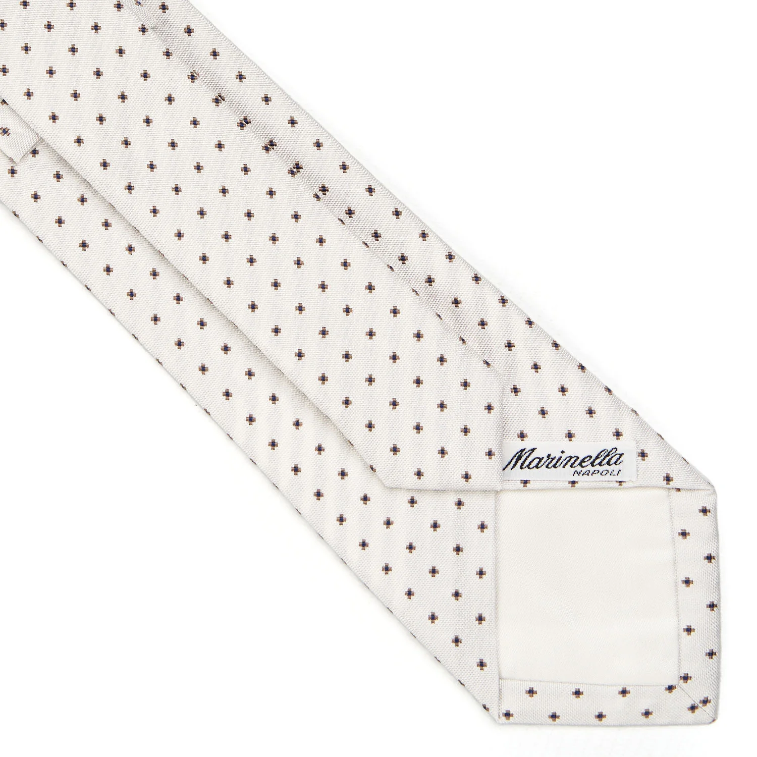 WHITE SARTORIAL JACQUARD SILK TIE - Image 4