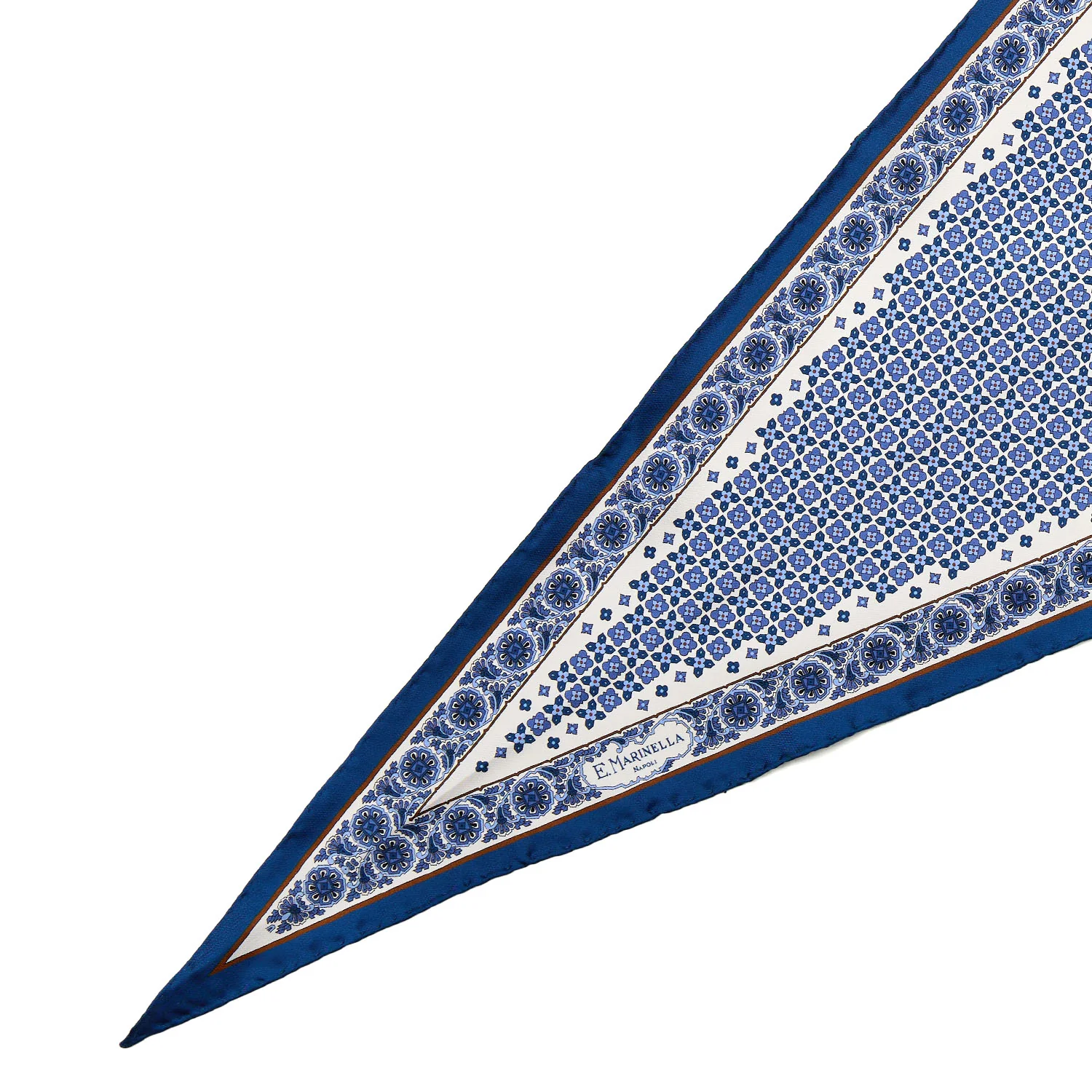 WHITE SILK DIAMOND SHAPE SCARF - Image 2