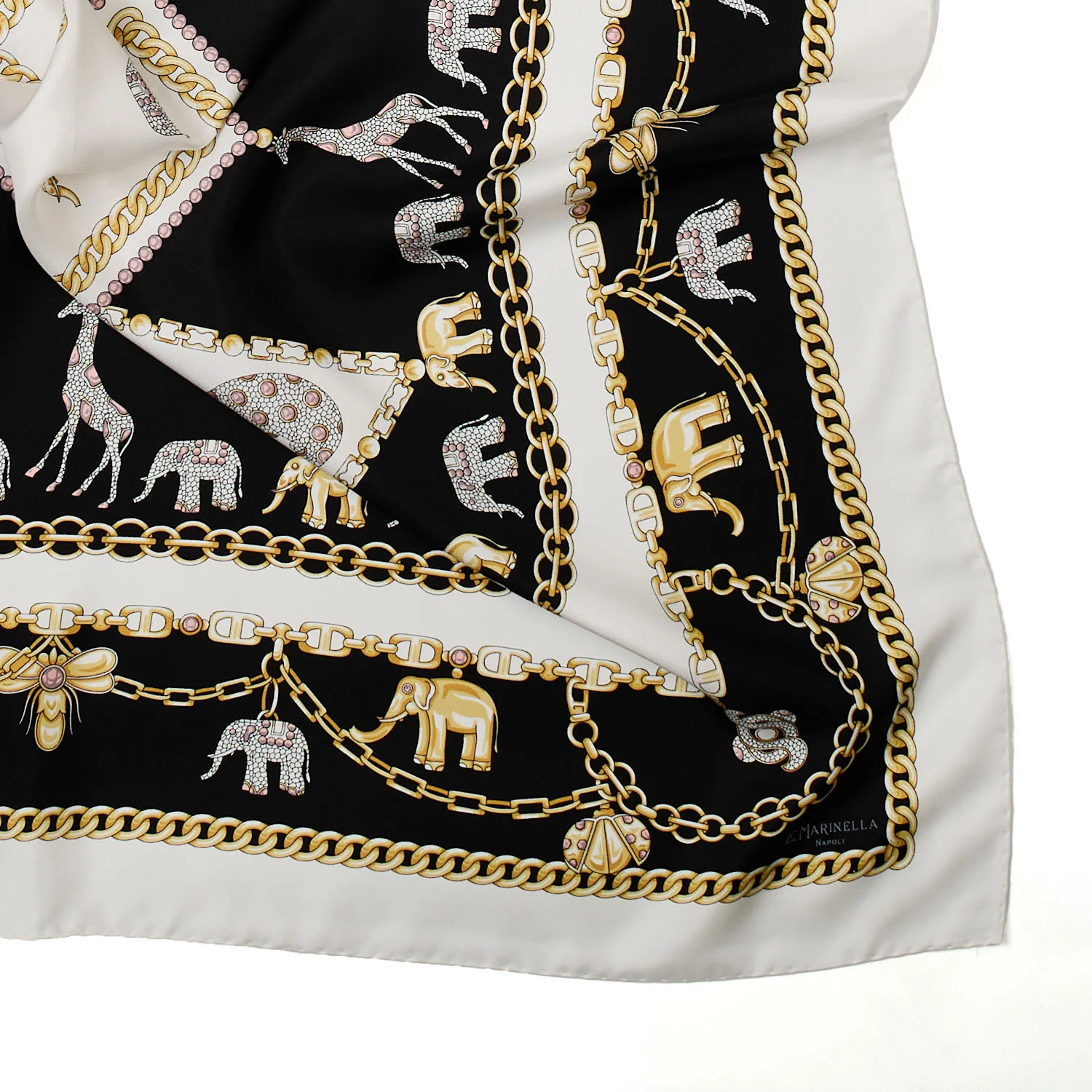 WHITE SILK SCARF 90 - Image 4
