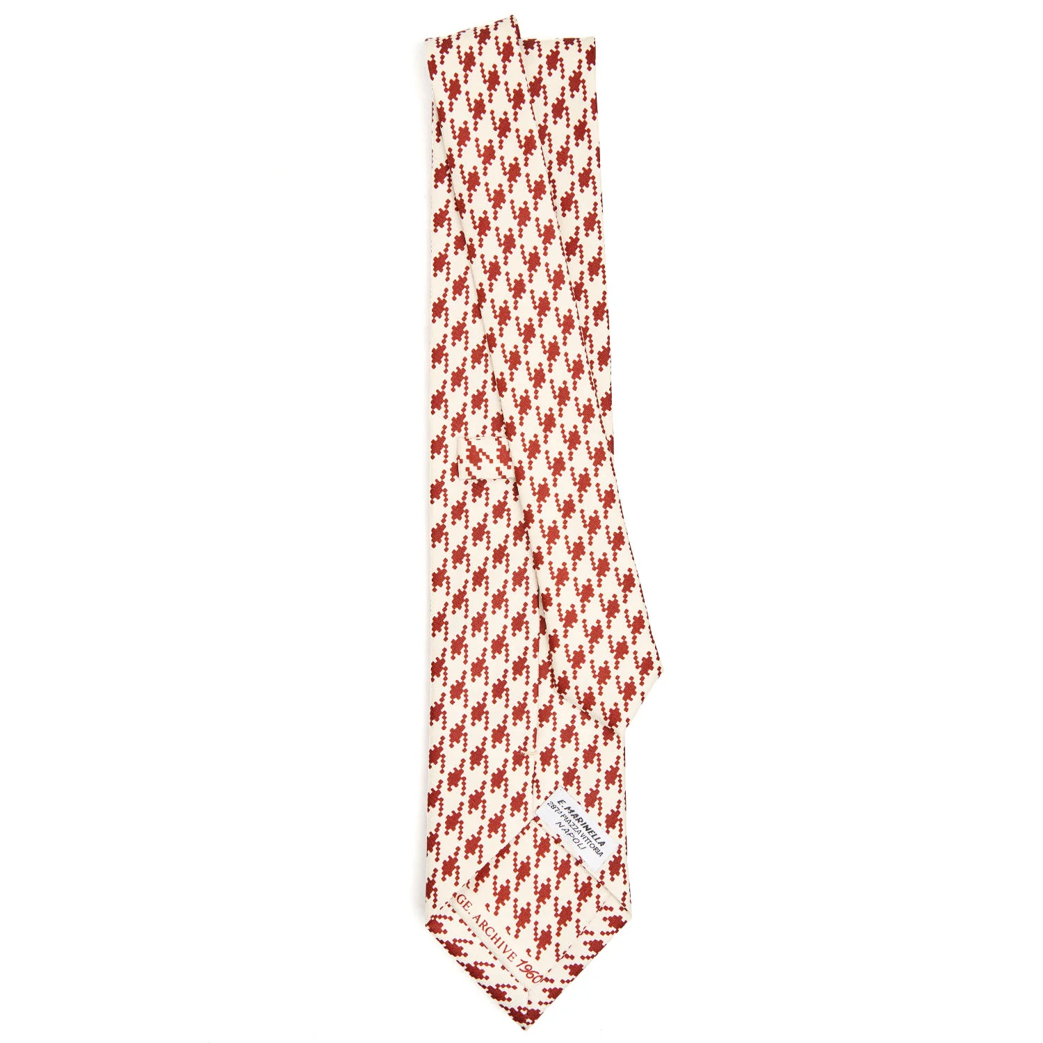 WHITE SILK TIE - Image 3