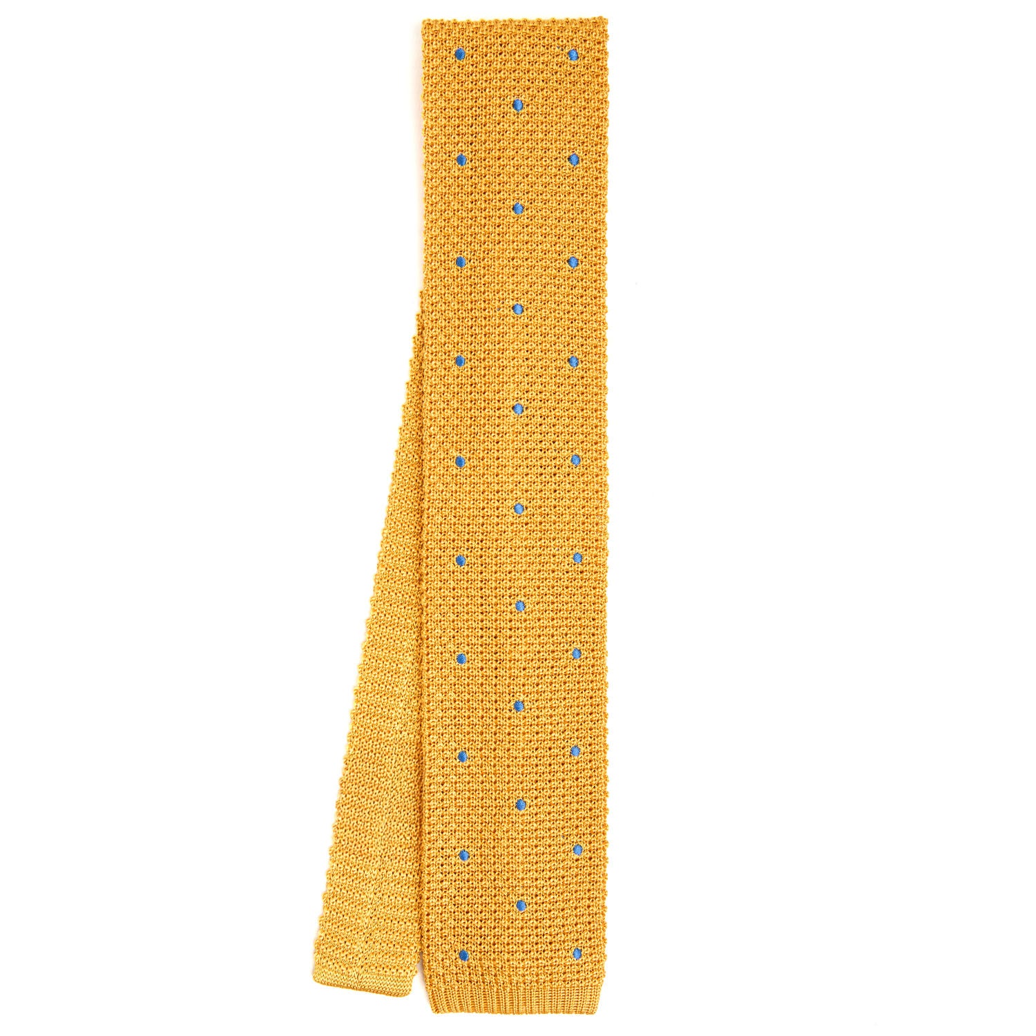 YELLOW SILK KNITTED TIE - Image 2
